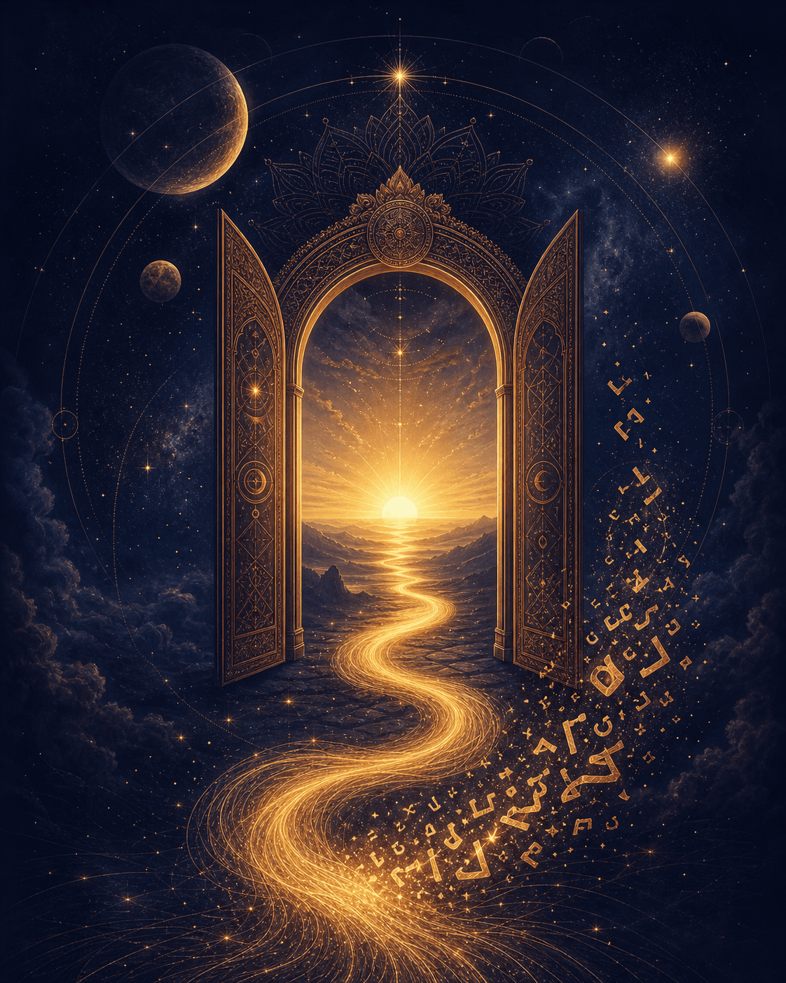 Name & life guidance celestial illustration