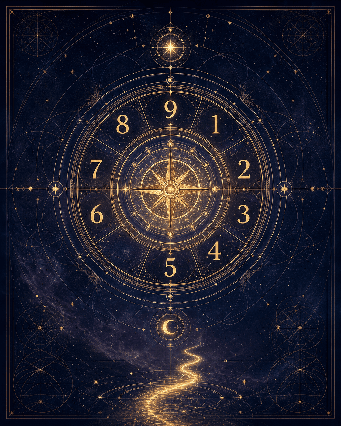 Numerology celestial illustration